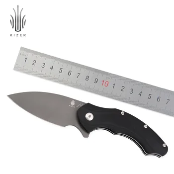 Kizer jagt kniv overlevelse knive nye særlige grå blade Skalle flipper kniv udendørs camping værktøjer