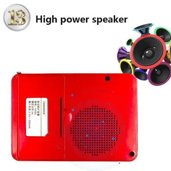 KK60 Med Stor LED Skærm TF\Micro SD USB-Højttaler MP3-Afspiller, FM-Radio, Ur Vækkeur LED Lommelygte