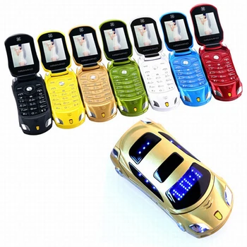 Klappen er ulåst lommelygte dual sim-kort, mp3-mp4 super lille mobiltelefon, bil-form model mini mobile studerende mobiltelefon P431