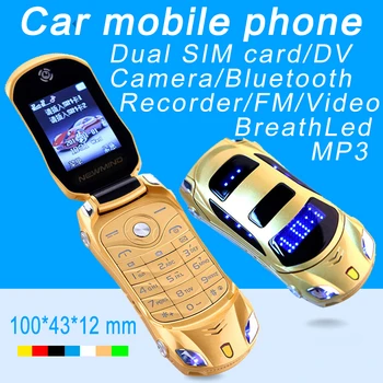 Klappen er ulåst lommelygte dual sim-kort, mp3-mp4 super lille mobiltelefon, bil-form model mini mobile studerende mobiltelefon P431