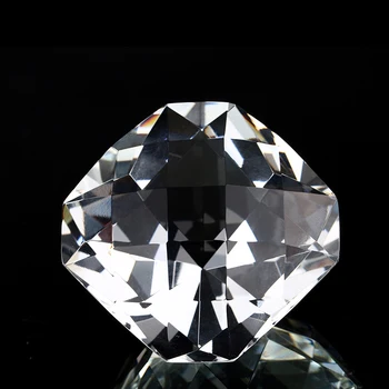 Klar Polyeder Diamond Cut Glas Smykker Brevpresser Crafts Collection Souvenir-Års Fødselsdag, Jul, Bryllup Gaver Dekoration