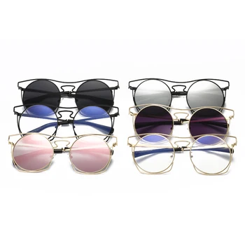 Klassiske Runde Solbriller Kvinder Brand Design Vintage Steampunk Unisex Solbrille Kvinde Mand Hule ud Briller Tilbehør UV400
