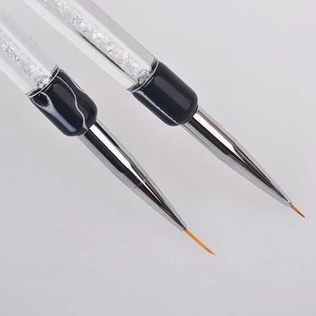 Klimonla Negle Børste 7/11mm Crystal Akryl nailart Børster UV Gel Maleri Line Pensel af Nylon Hår Pen Manicure Søm Liner Værktøjer