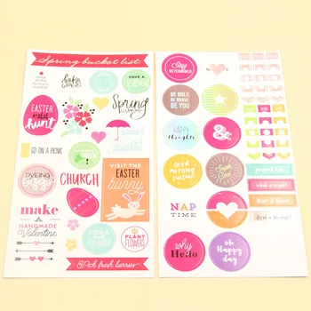 KLJUYP 6sheets Glad Sommer selvklæbende Papir Sticker til Scrapbooking Glad Planner/på Kortet du skal Gøre/Journalisering Projekt