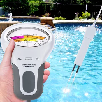 Klor Tester, PH & Klor Cl2 niveaumåler Tester Test Overvåge Swimmingpool Spa Vand overvåge Kvaliteten Analyse
