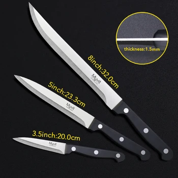 Kniv Sæt 3.5 5 8 tommer Skrælle Nytte Udskæring køkken Knive 3 delt sæt Kok Japansk 3Cr14 Rustfrit Stål Madlavning Værktøj