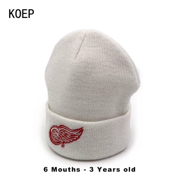 KOEP Søde Cap Baby Hat Til Piger Drenge Strik Baby Hatte Hvid Farve Børn Hat