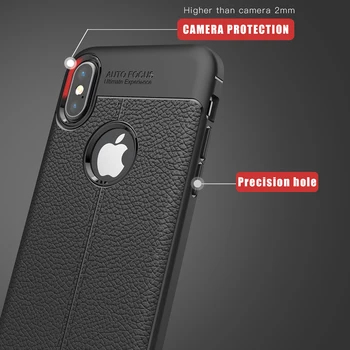 KOLPLER case til iphone X 10 Blødt Læder 3D Tekstur TPU Silicone case Anti-banke tilbage kofanger på cover for iphone X sag capa