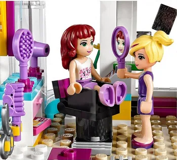Kompatibel med Lego Lepi 41093 Venner, Serie Heartlake Hair Salon Model Kits, Blokke, Mursten sæt Legetøj