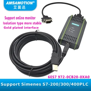 Kompatibel Siemens S7 - 200 300 400 PLC Kabel 6ES7 972-0CB20-0XA0 USB-MPI Optisk Isolation DP/MPI/PPI PROFIBUS USB/MPI-Adapter