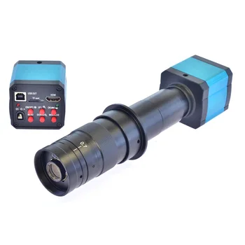 Komplet Sæt 14MP Industrielle Mikroskop-Kamera, HDMI USB-Udgange med 180X C-mount-Linse +8