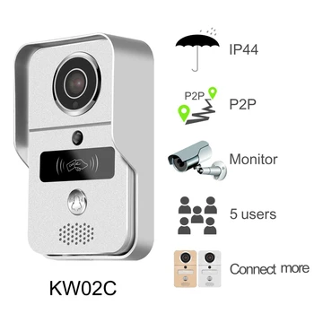 KONX Smart 720P Hjem WiFi Video Dør telefon intercom Dørklokken Trådløse Låse Kighul Kamera Dørklokken Viewer 220 IOS Android