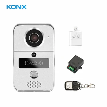 KONX Smart Home 720 WiFi IP-Video Dør telefon intercom Dørklokken Trådløse Låse Kighul Kamera Dørklokken Viewer 220V IOS Android