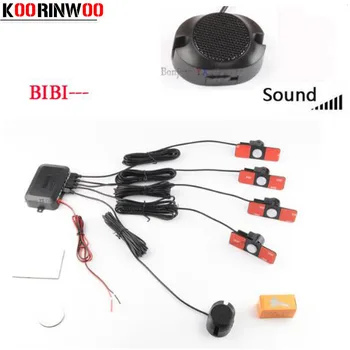 Koorinwoo 4 Sensorer Buzzer 16,5 mm Bil Parkering Sensor Kit Omvendt Backup Radar Justere BIBI Højttaler Alarm Indikator Probe System