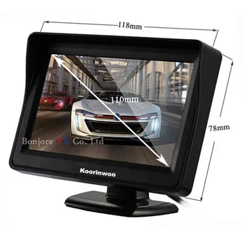 Koorinwoo Køretøjets Højde Beslutning Bil TFT LCD-Parkering Skærm 800*480 med night vision auto bagudrettet kamera parkering Hjælpe
