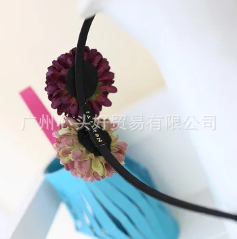 Korea Hår Tilbehør Retro Flower Crown Hovedbøjle Kanin Ører Hårbånd Hår Bue Prinsesse 4