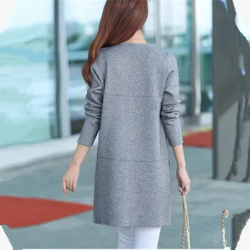 Koreanske version af efterår og vinter tøj, løs strik, cashmere sweater kvindelige langærmet cardigan, jakke, frakke