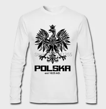 Kortærmet T-Shirt Polska polsk Dans Fodbold Polen Fodbold T-Shirt med Lange Ærmer i Bomuld Udskrives Brugerdefinerede Lang t-shirt Størrelse S~3XL