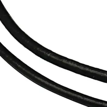 Koskind Læder Snor, Læder Smykker Snor Til Armbånd & Halskæde, Sort, Størrelse: ca 2mm i diameter