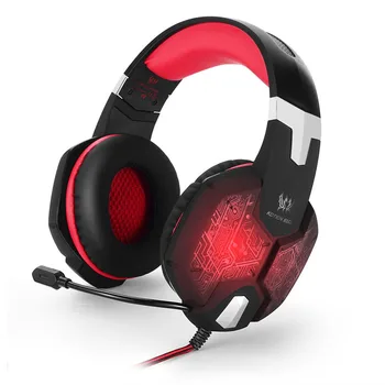 KOTION HVER Gaming Gaming Headset Hovedtelefon Hovedtelefoner 3,5 mm Stereo Spil Hovedtelefon Med Mikrofon Mic LED-Lys Til PC