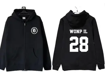 Kpop fleece lynlås/pullover hoodies for day6 fans støttende medlem navn udskrivning sweatshirt til efterår og vinter