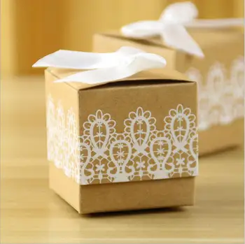 Kraft til Fordel Kasse Baby brusebad Candy Box Bryllup Fordel gaveæsker part forsyninger dekoration chocolate box baby dåb fordel gave