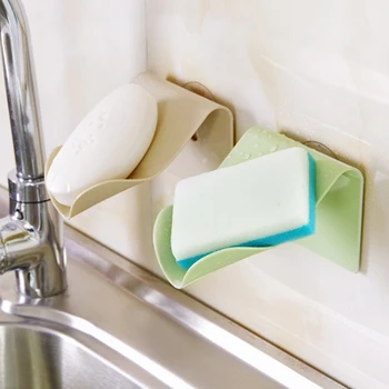 Kreative Enkelhed Sugekop Soap Box Stærk Sugekop Afløb Soap Box Sæbe Holder Til Badeværelse Brusebad Værktøj
