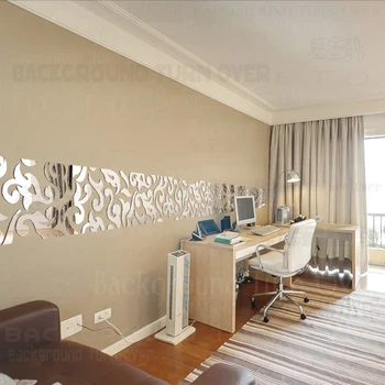 Kreative Europæisk stil akryl taljen linje loft vintage stickers wall sticker hjem indretning til huset soveværelse stue R236