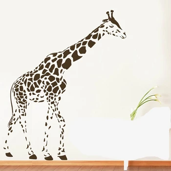 Kreative giraf vægmaleri wall stickers glas klistermærker stue, soveværelse sofa baggrund giraf klistermærker gratis fragt