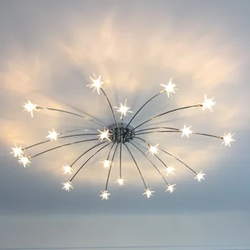 Kreative Lysekrone i Loftet Soveværelse Stue, Moderne Belysning Fastholdelsesanordningen G4 Stjernede loftlamper glans FØRTE Til Børn på Værelset