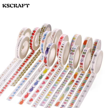 KSCRAFT 8mm*10m Tape til Scrapbooking DIY Håndværk Sticky Deco-Japansk Masking Papir, Washi Frisk