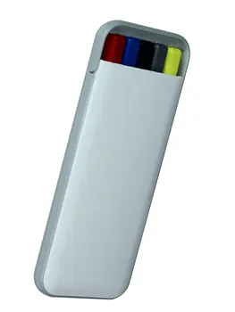 Kvalitet 5-i-1 pen sæt tilfælde,herunder 1 mekanisk pen,1 highlighter markør,3stk farvet blæk, kuglepen(Blå,Sort,rød)