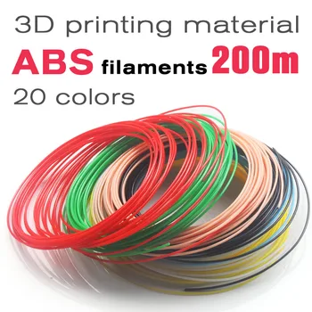Kvalitet produkt abs 1.75 mm 20 farver 3d-pen filament pla filament abs filament 3d-pen plast 3d udskrivning af endeløse abs plast