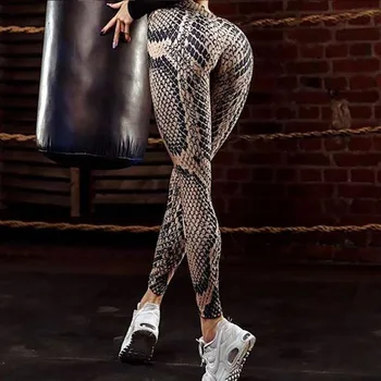 Kvalitet Snake Print Sexede Kvinder Trænings-Og Leggings Push Up Høj Talje Træning Legging Sportslige Tøj Leggins