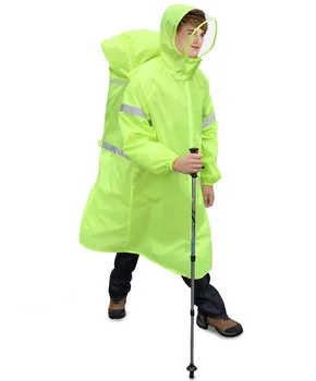 Kvalitet Voksne Mænd Kvinder Bærbare Udendørs Regnjakke Med Reflekterende Stribe, Regn-Wear Regntøj Rainsuit Regn Frakke Rygsække Poncho