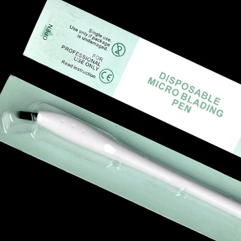 Kvalitet øjenbryn microblading engangs-pen med 12/14/17/18U nål Blade Manuel Microblade Nål Værktøj i Udløbsdato/Lot No.