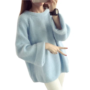 Kvinde Trøjer Trøjer 2016 Nye Efterår og Vinter Strikkede Sweater Dame Pullover Trække Femme Sweter Mujer MA0023