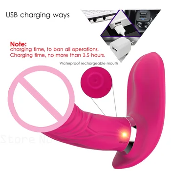 Kvindelige butterfly Dildo Vibrator USB-Trådløs Fjernbetjening Vibratorer Til Kvinder, Voksen Sex Legetøj Swing Vibrerende G-Spot Stimulator