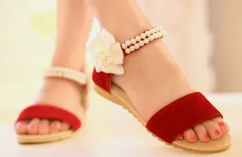 Kvinder ankel bohemia rem flade sandaler mærke sexet mode damer heeled sko hæle sko P11901 hot salg EUR størrelse 34-43