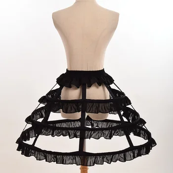 Kvinder Cosplay Vintage Middelalderlige Victoriansk Gotisk Lolita Fishbone Underkjole Underskirt for Bolden Kjole