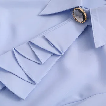 Kvinder Formelle Bluse Mode 2017 Efteråret Lange Ærmer Blusa Toppe koreansk Stil Kvindelige Kontor Slid Shirts Elegant Design Størrelse S-4XL