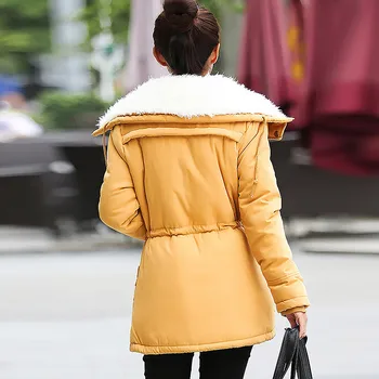 Kvinder jakke kvinder vinterfrakke Efteråret og vinteren koreanske løs stort revers bomuld jakker kvinder parka vinterjakke