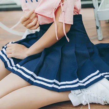Kvinder Plaid Nederdel Lolita Style Harajuku Kawaii Sød Stribet Nederdel Mini Søde Skole Uniformer Saia Faldas Damer Jupe SK6655