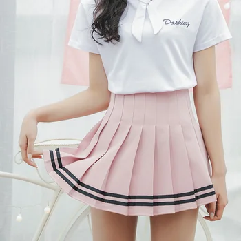 Kvinder Plaid Nederdel Lolita Style Harajuku Kawaii Sød Stribet Nederdel Mini Søde Skole Uniformer Saia Faldas Damer Jupe SK6655