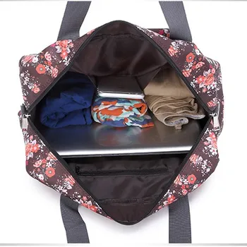 Kvinder Rejser Tasker Håndtasker 2017 Nye Mode Bærbare Bagage Taske Blomster Print Duffel Tasker Vandtæt Weekend Mulepose