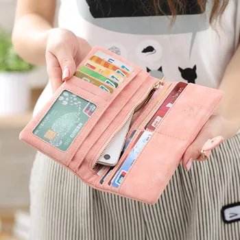 Kvinder tegnebog kvinder kortholderen kvindelige tegnebog kvinders pung Pungen Kortholderen Wristlet Penge Taske Lille Pose Mere Farve Kobling