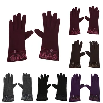 Kvinder uld blonder handsker Touch Screen Vanter fåreuld Vinter gants diskussion handske gratis fragt 5colors