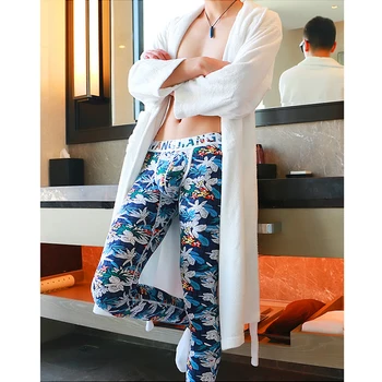KWAN.Z termisk undertøj af bomuld udskrivning pyjamas kompression undertøj til mænd legging masculina roupa termica sous vetement homme