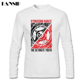 Kyokushin Karate Den Ultimative Sandhed Nye Designe T-shirts for Herre O-hals Lange Ærmer Bomuld Mænd t-Shirt XXXL