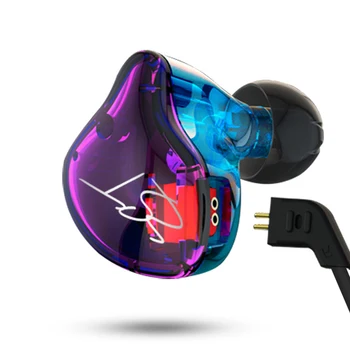 KZ ZST Farverige Balanced Armature Med Dynamiske In-ear Hovedtelefoner BA Driver støjreducerende Headset Med Mic Udskiftning af Kabel